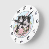Ronde Horloge Too Cute Kittens (Angle)