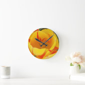 Ronde Horloge Tulipe Jaune (Maison)