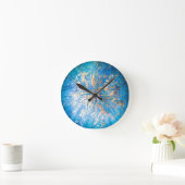 Ronde Horloge Turquoise et or (Maison)
