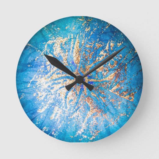 Ronde Horloge Turquoise et or (Recto)