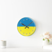 Ronde Horloge Ukraine drapeau ukrainien Buble Design (Maison)