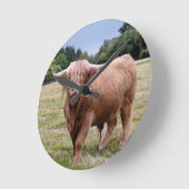 Ronde Horloge Vache des Highlands (Angle)