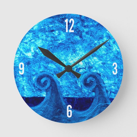 Ronde Horloge Vagues Bleues (Recto)