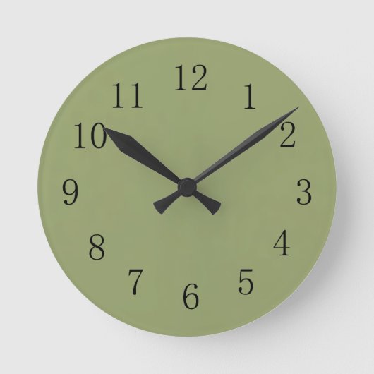 Ronde Horloge vert Avocado (Recto)