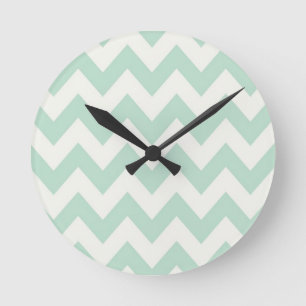 Ronde Horloge vert clair de Chevron