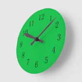 Ronde Horloge verte foncée Pastel (Angle)