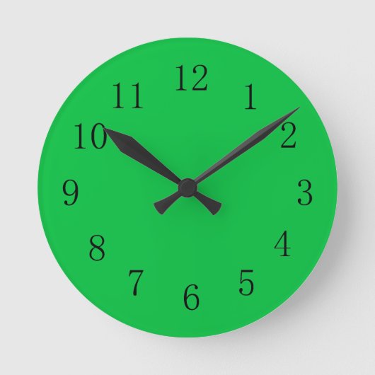 Ronde Horloge verte foncée Pastel (Recto)