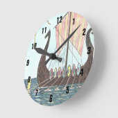 Ronde horloge VIKING SHIP (Angle)