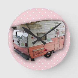 Ronde horloge vintage de la remorque shasta