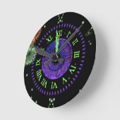 Ronde Horloge Violet de Minuit  (Angle)