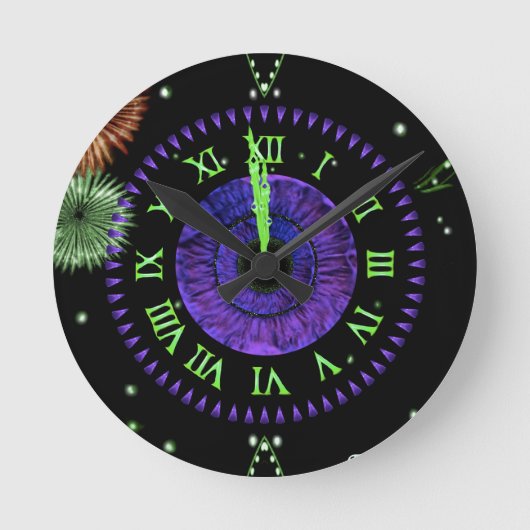 Ronde Horloge Violet de Minuit  (Recto)