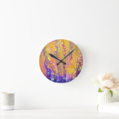 Ronde Horloge violette Abstraite (Maison)
