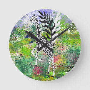 Ronde Horloge Wildlife Friendship - Giraffe