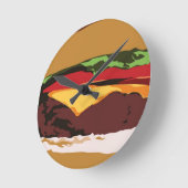 Ronde Horloge Yummy Cheeseburger (Angle)