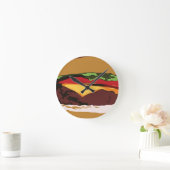 Ronde Horloge Yummy Cheeseburger (Maison)