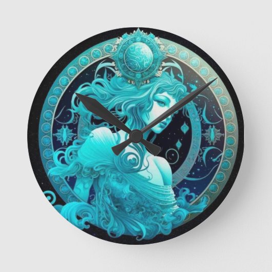 Ronde Horloge Zodiaque Aquarius (Recto)