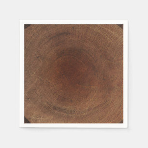 Ronde houtboomstam Rustige Natuur Natuurlijke boom Servet