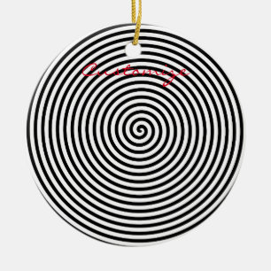Ronde Hypnosis Spiral Thunder_Cove Keramisch Ornament