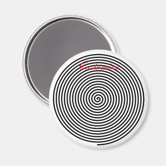 Ronde Hypnosis Spiral Thunder_Cove Magneet (Voorkant / Achterkant)