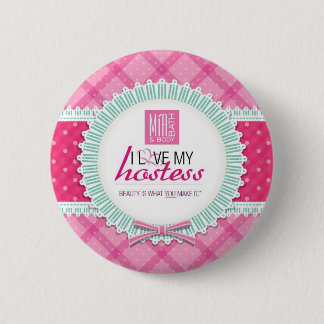Ronde ik hou van mijn hostess Pin Button 5,7 Cm