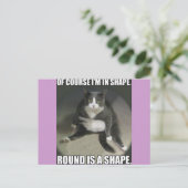 Ronde is een vorm briefkaart (Staand voorkant)