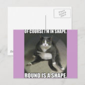 Ronde is een vorm briefkaart (Voorkant / Achterkant)