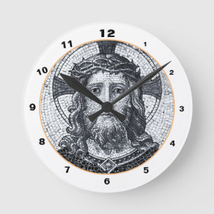 Ronde Jésus Christ & Compassion Art vintage horloge en 