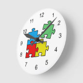 Ronde Jigsaw Puzzle Pièces Horloge (Angle)