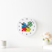 Ronde Jigsaw Puzzle Pièces Horloge (Maison)