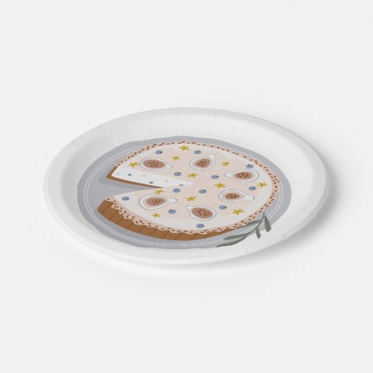 Ronde kaesecake papieren bordje (Gekanteld)