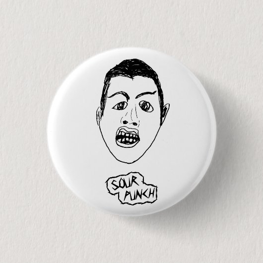 Ronde kant/Logo Button (wit) (Voorkant)