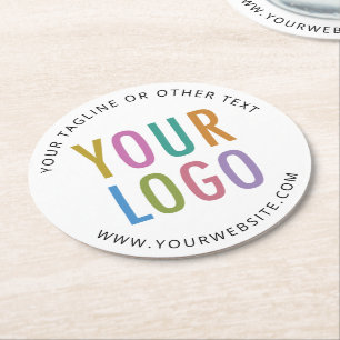 Ronde Kartonnen Onderzetters Zakelijk Logo Merkgeb