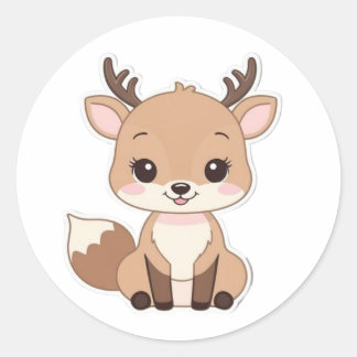 Ronde Kawaii Dee Sticker - Schattige en leuk