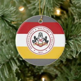 * Ronde keramische versiering met PMC-vlag logo Keramisch Ornament
