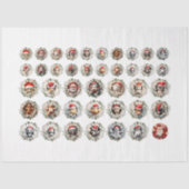 Ronde Kerst Afbeelding DIY Decoupage Ornament Craf Tissuepapier (Voorkant)