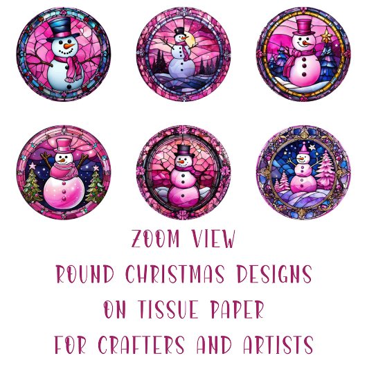 Ronde Kerst Afbeelding DIY Decoupage Ornament Craf Tissuepapier