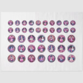 Ronde Kerst Afbeelding DIY Decoupage Ornament Craf Tissuepapier (Voorkant)