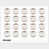 Ronde Kerst Candy Cane cadeau label Sticker (Vel)