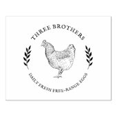 Ronde  kippeëieren kartonnen stempel (Afrduk)