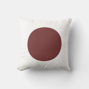 Ronde kleuren - Donkerbruin en wit Kussen