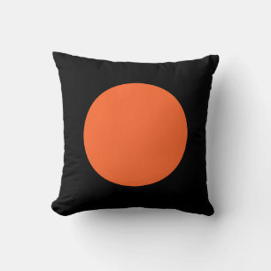 Ronde kleuren - herfst oranje en zwart kussen