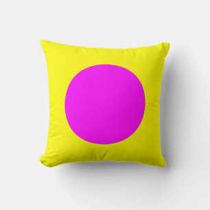 Ronde kleuren - Magenta en Geel Kussen