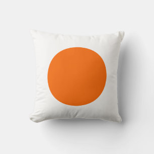 Ronde kleuren - Oranje en Wit Kussen