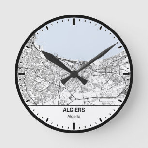 Ronde Klok Algiers Klok Stad Lijn Kunst
