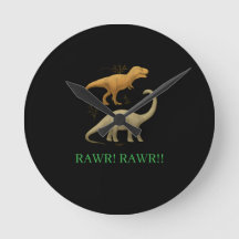 Ronde klok - Ik hou van dinosaurussen Rawr Rawr