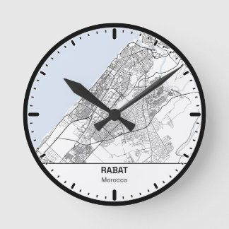 Ronde klok Rabat Clock City Line Art