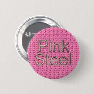 Ronde knop Roze staal Button 5,7 Cm