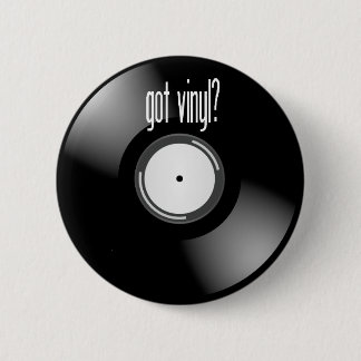 Ronde knop voor album van "got vinyl"-record button 5,7 cm