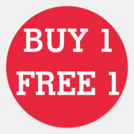 Ronde Kopen 1 Kosteloos 1 winkel verkoop label