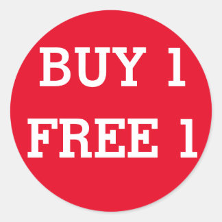 Ronde Kopen 1 Kosteloos 1 winkel verkoop label